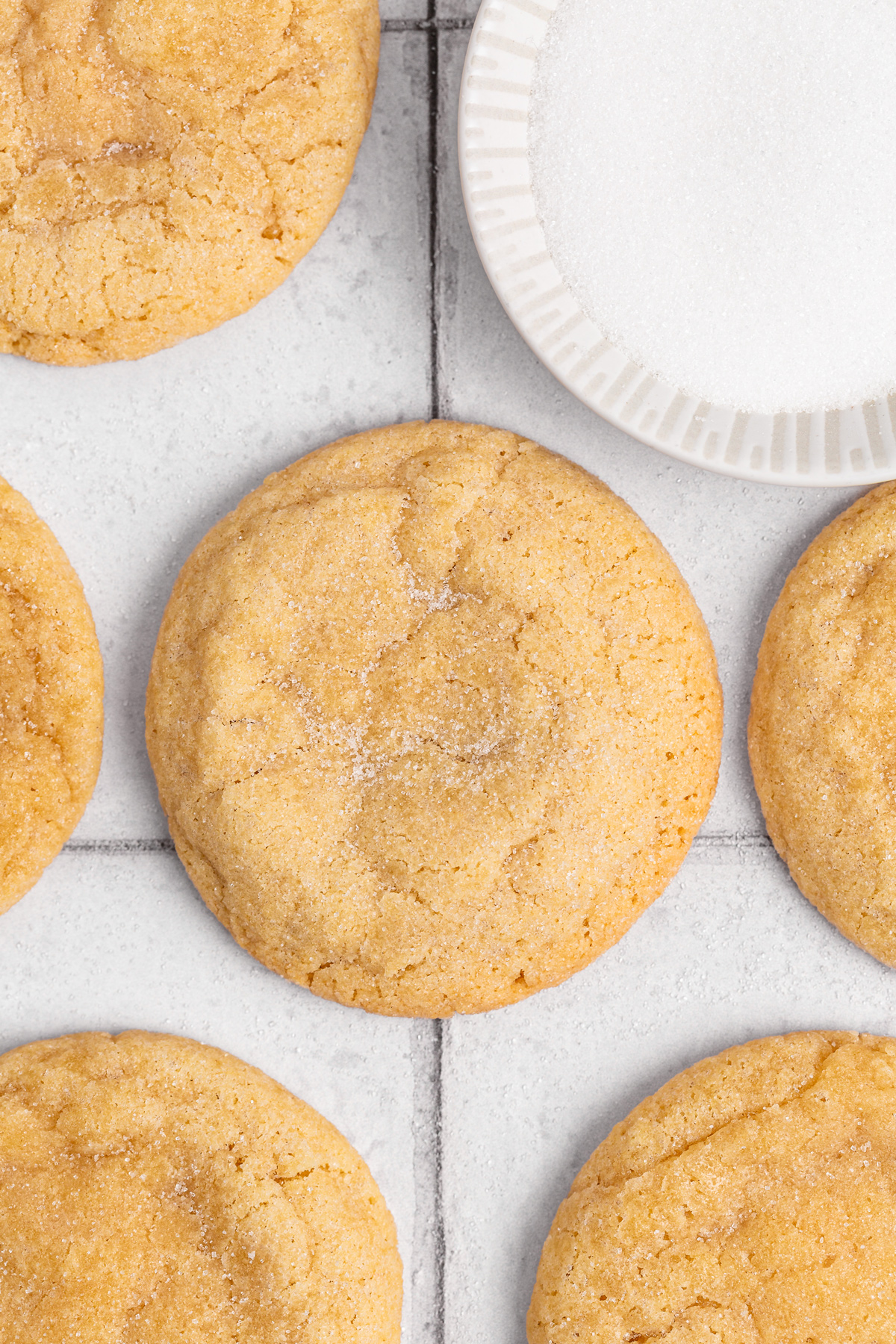 soft sugar cookies on a work surface