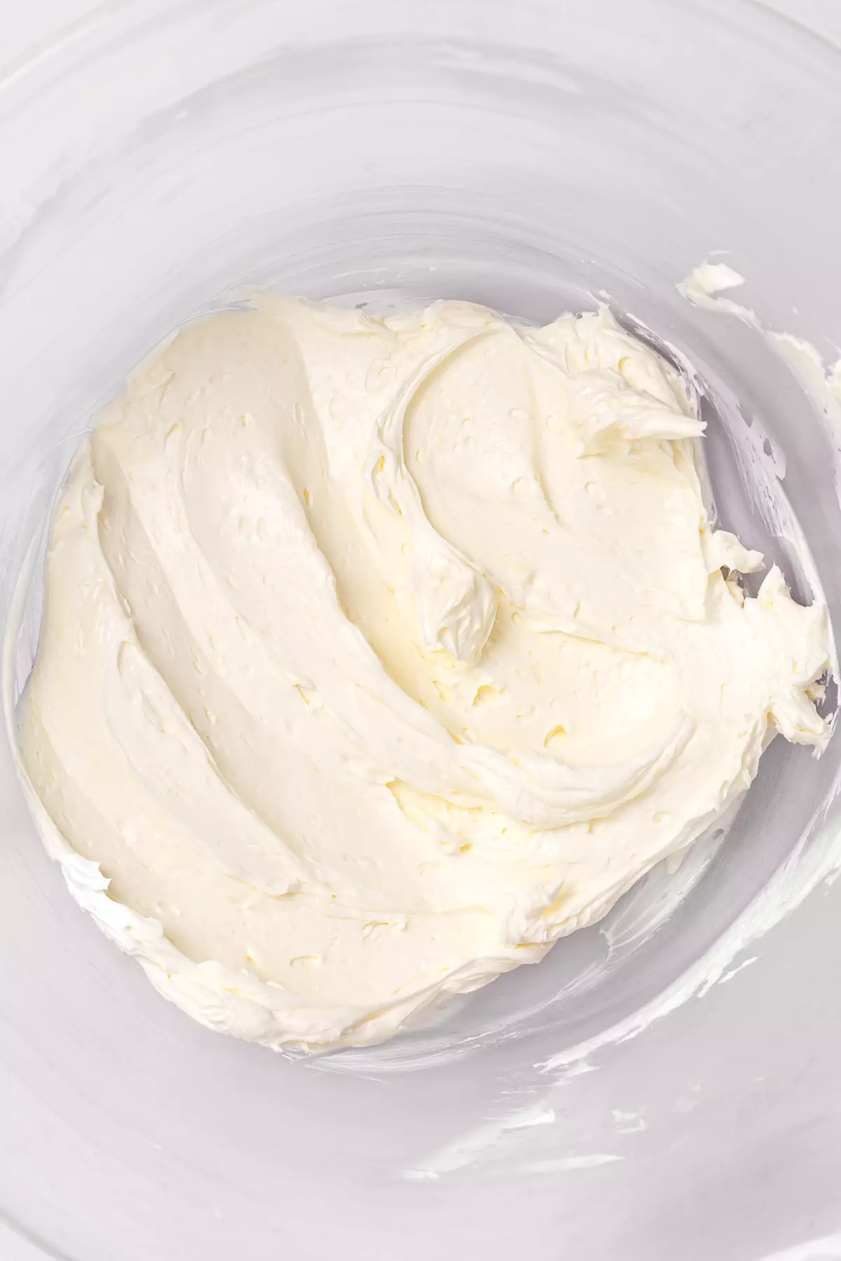 whipped butter in mixing bowl for buttercream