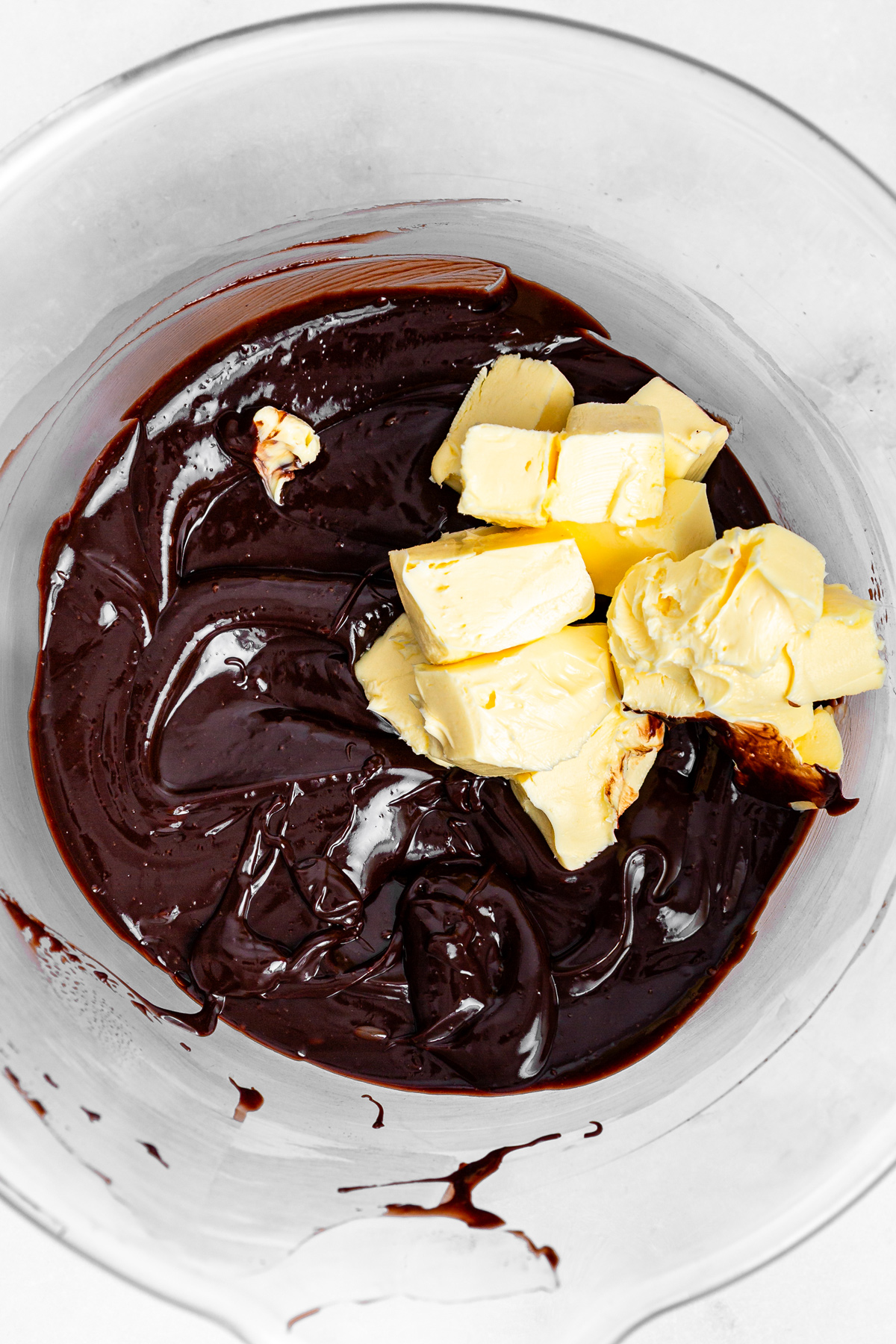 chocolate ganache with butter for chocolate fudge frosting