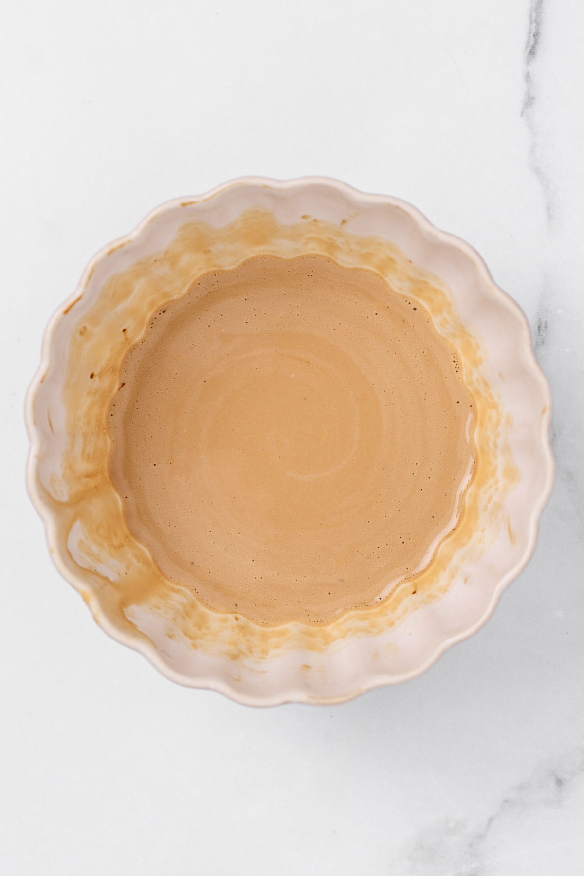 Instant espresso dissolved in heavy cream